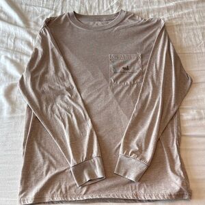 Southern Marsh Men's Long Sleeve Pocket Tee in Taupe Heather